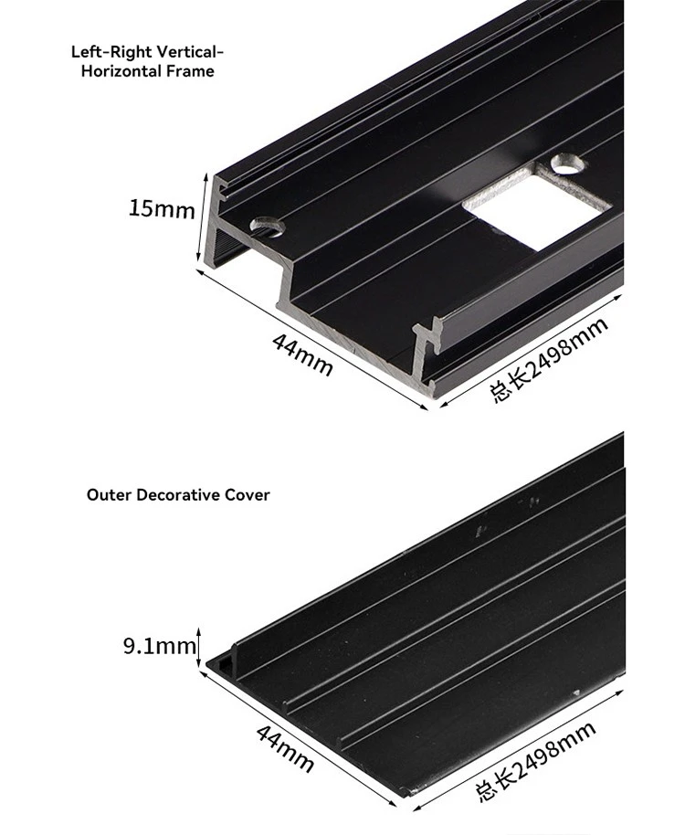 Vertical Frame & Outer Decorative Cover Dimensions Vertical Frame & Outer Decorative Cover Dimensions