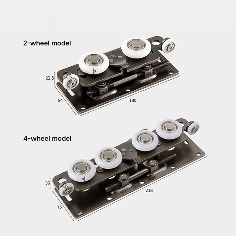 2-wheel & 4-wheel Upper Runner Dimensions 2-wheel & 4-wheel Upper Runner Dimensions