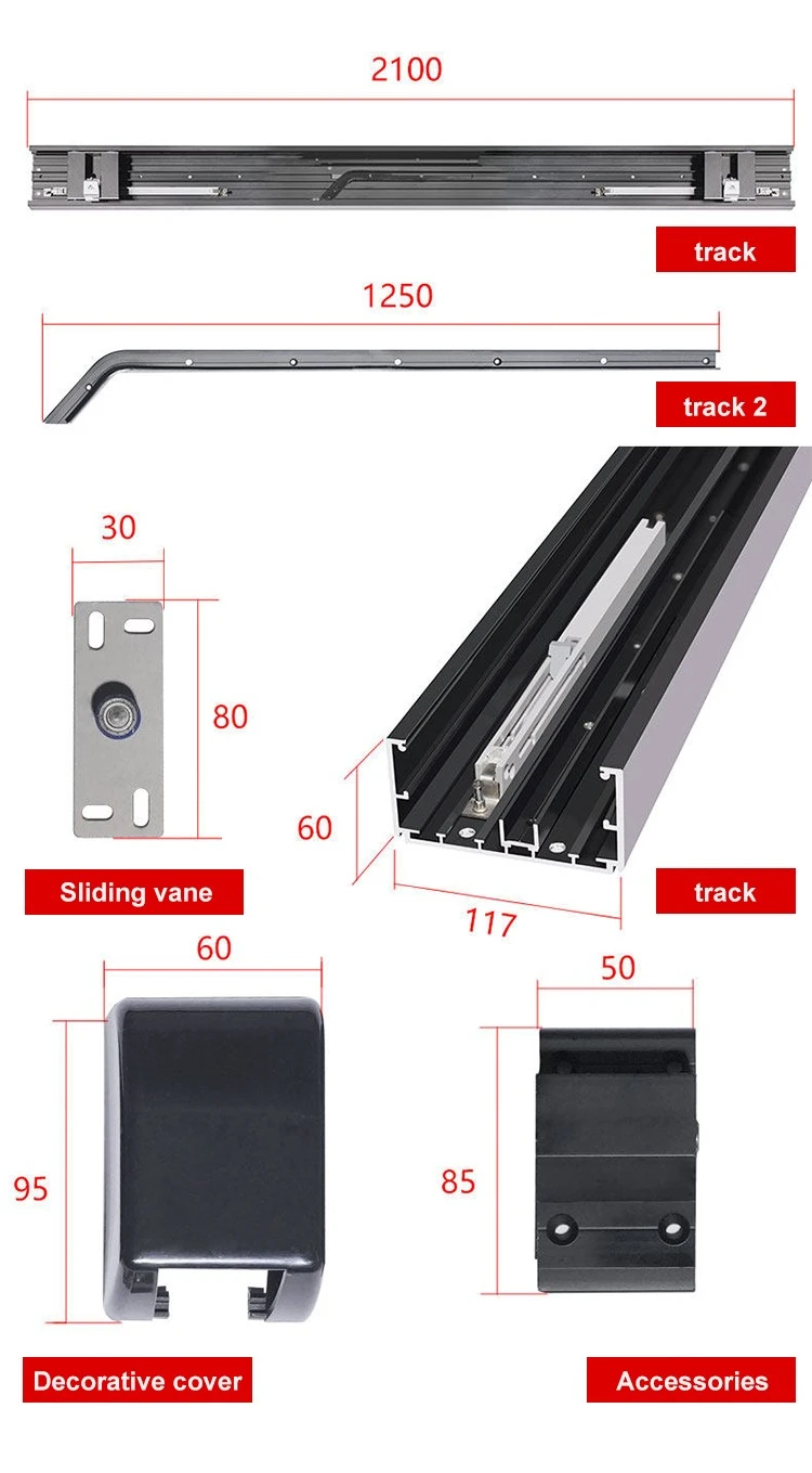 BS07 Sliding Track Full Parts Dimension Diagram BS07 Sliding Track Full Parts Dimension Diagram