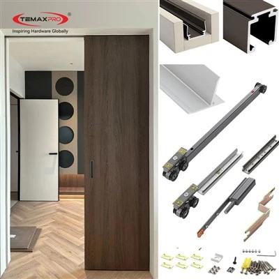 Temax Soft Close pocket door hanging hardware M75G for Wooden Doors